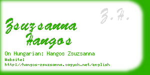 zsuzsanna hangos business card